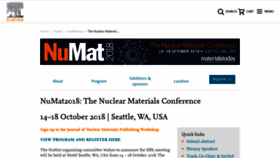 What Nuclearmaterialsconference.com website looked like in 2018 (5 years ago)