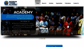 What Nigerianyoungacademy.org website looked like in 2018 (5 years ago)