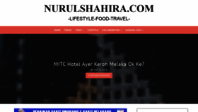 What Nurulshahira.com website looked like in 2018 (5 years ago)