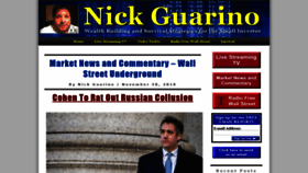 What Nickguarino.com website looked like in 2018 (5 years ago)