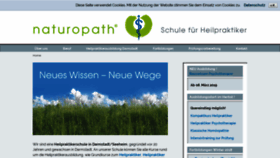 What Naturopath.de website looked like in 2018 (5 years ago)