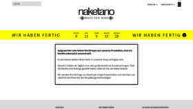 What Naketano.com website looked like in 2018 (5 years ago)