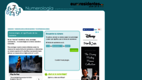 What Numerologia.euroresidentes.es website looked like in 2018 (5 years ago)