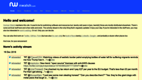 What Nwalsh.com website looked like in 2018 (6 years ago)