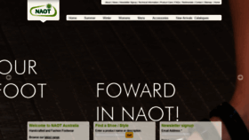 What Naot.com.au website looked like in 2018 (5 years ago)
