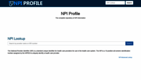 What Npiprofile.com website looked like in 2018 (5 years ago)