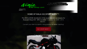 What Ninja650shop.com website looked like in 2018 (5 years ago)