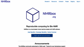 What Nmrbox.org website looked like in 2018 (5 years ago)