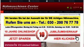 What Naehmaschinen-center.de website looked like in 2019 (5 years ago)