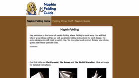 What Napkinfoldingguide.com website looked like in 2019 (5 years ago)
