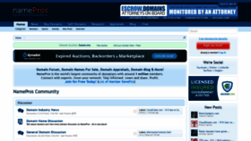 What Namepros.com website looked like in 2019 (5 years ago)