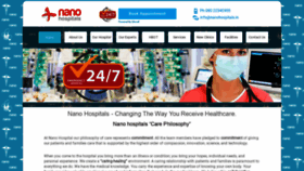 What Nanohospitals.com website looked like in 2019 (5 years ago)