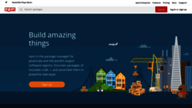 What Npmjs.com website looked like in 2019 (6 years ago)