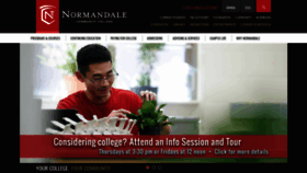 What Normandale.edu website looked like in 2019 (5 years ago)