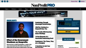 What Nonprofitpro.com website looked like in 2019 (5 years ago)