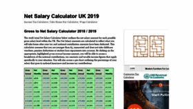 What Netsalarycalculator.co.uk website looked like in 2019 (5 years ago)