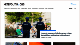 What Netzpolitik.org website looked like in 2019 (5 years ago)