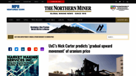 What Northernminer.com website looked like in 2019 (6 years ago)