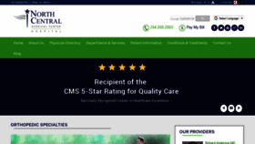 What Northcentralsurgical.com website looked like in 2019 (5 years ago)