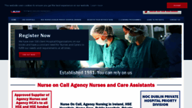 What Nurseoncall.ie website looked like in 2019 (5 years ago)