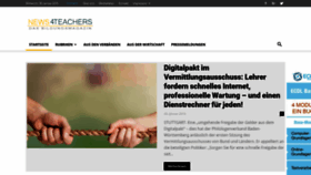 What News4teachers.de website looked like in 2019 (5 years ago)