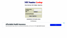 What Npinumberlookup.org website looked like in 2019 (5 years ago)