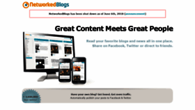 What Networkedblogs.com website looked like in 2019 (6 years ago)