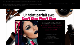 What Nyxcosmetics.fr website looked like in 2019 (5 years ago)