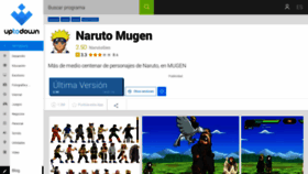 What Naruto-mugen.uptodown.com website looked like in 2019 (5 years ago)