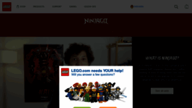 What Ninjago.com website looked like in 2019 (4 years ago)