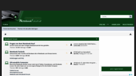 What Notebookforum.at website looked like in 2019 (4 years ago)