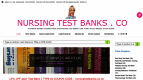What Nursingtestbanks.co website looked like in 2019 (4 years ago)