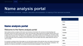 What Name-analysis.com website looked like in 2019 (4 years ago)