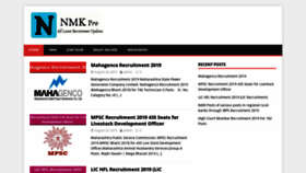 What Nmkpro.in website looked like in 2019 (4 years ago)