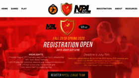 What Nyclubsoccerleague.com website looked like in 2019 (4 years ago)
