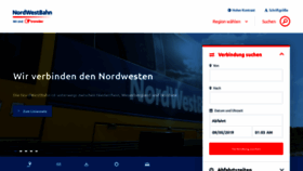What Nordwestbahn.de website looked like in 2019 (4 years ago)