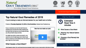 What Natural-gout-treatment.org website looked like in 2019 (4 years ago)
