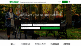 What Nextdoor.co.uk website looked like in 2019 (4 years ago)