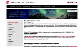 What Ncn.gov.pl website looked like in 2019 (4 years ago)