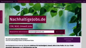What Nachhaltigejobs.de website looked like in 2019 (4 years ago)