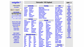 What Newcastle.craigslist.co.uk website looked like in 2019 (4 years ago)