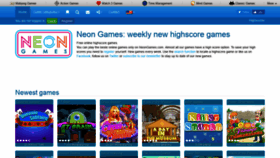 What Neongames.com website looked like in 2019 (4 years ago)