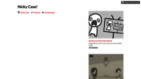 What Ncase.itch.io website looked like in 2019 (5 years ago)