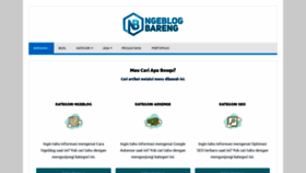 What Ngeblogbareng.com website looked like in 2019 (4 years ago)
