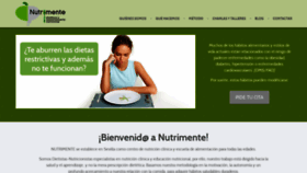 What Nutrimente.es website looked like in 2019 (4 years ago)