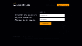What Nightmail.org website looked like in 2019 (4 years ago)
