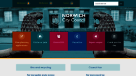 What Norwich.gov.uk website looked like in 2019 (4 years ago)