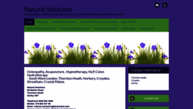 What Naturalsolutionstherapies.co.uk website looked like in 2019 (4 years ago)