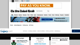 What Notices.nzherald.co.nz website looked like in 2019 (4 years ago)