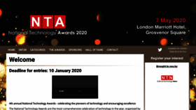 What Nationaltechnologyawards.co.uk website looked like in 2019 (4 years ago)